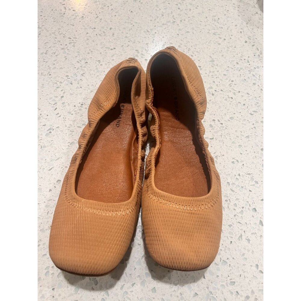 Lucky Brand Suede Ballet Beige Flats 7.5